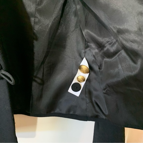 ZARA Trf Outerwear Double Breasted Military Style Jacket in Black - Picture 8 of 13